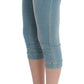 Elegant Light Blue Capri Jeans