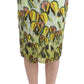 Vibrant Silk Blend Pencil Skirt