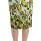 Vibrant Silk Blend Pencil Skirt