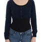 Chic Cashmere-Blend Cropped Sweater in Blue