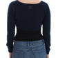 Chic Cashmere-Blend Cropped Sweater in Blue