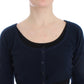 Chic Cashmere-Blend Cropped Sweater in Blue