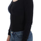 Chic Cropped Black Wool-Cashmere Sweater