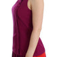 Stunning Silk Sleeveless Purple Blouse