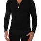 Elegant V-Neck Black Cashmere Cardigan