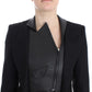 Elegant Monochrome Zippered Blazer Jacket