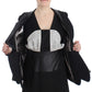 Elegant Monochrome Zippered Blazer Jacket