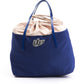 Blue Polyester Women Handbag