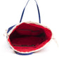 Blue Polyester Women Handbag