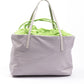 Gray Polyester Women Handbag