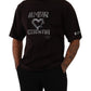 Elegant Burgundy L'Amore Crew Neck Tee