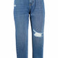 Blue Cotton Women Jeans