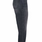 "Black Cotton Women High-Waisted Jean"