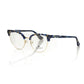 Blue Metallic Fiber Women Frame