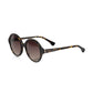 Chic Black Turtle Pattern Round Sunglasses