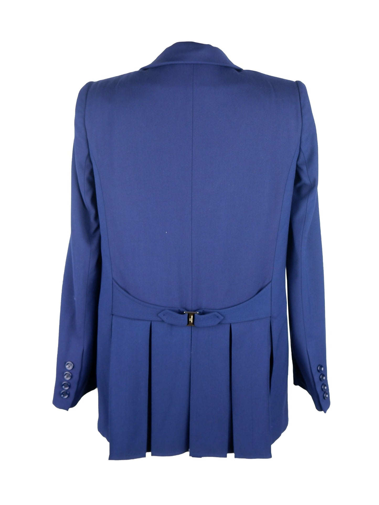 Elegant Blue Front-Open Jacket