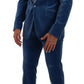 Elegant Velvet Blue Slim Fit Suit