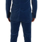 Elegant Velvet Blue Slim Fit Suit