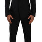 Elegant Black Three-Piece Martini Fit Suit