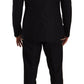 Elegant Black Silk Blend 3-Piece Suit