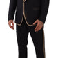 Elegant Black Silk Blend 3-Piece Suit