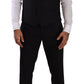 Elegant Black Silk Blend 3-Piece Suit