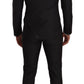 Elegant Black Wool Martini Suit