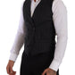 Elegant Striped Double-Breasted Dress Vest