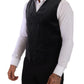 Elegant Grey Double-Breasted Dress Vest