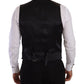 Elegant Grey Double-Breasted Dress Vest