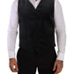 Elegant Grey Double-Breasted Dress Vest