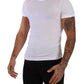 Elegant White Cotton Blend Round Neck Tee