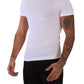 Elegant White Cotton Blend Round Neck Tee