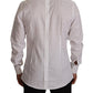 Elegant White Cotton Dress Shirt - Slim Fit