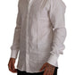 Elegant White Cotton Dress Shirt - Slim Fit