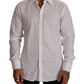 Elegant White Cotton Dress Shirt - Slim Fit