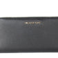 Jet Set Travel Large Black Pebble Leather Continental Wrist Wallet