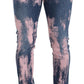 Elegant Skinny Slim Fit Denim Jeans in Tie Dye