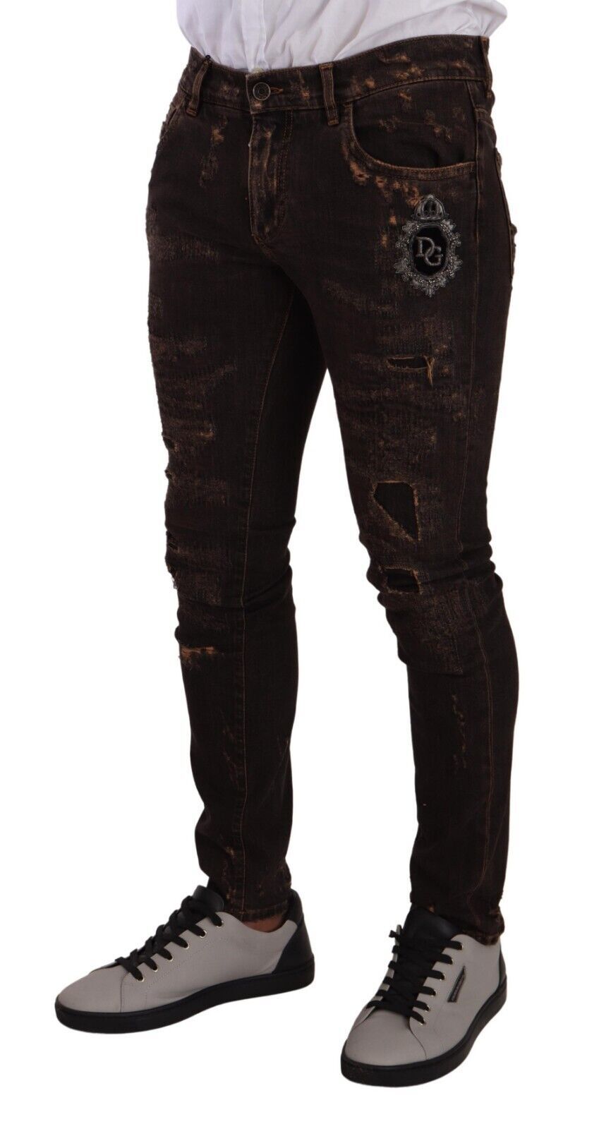 Slim Fit Distressed Skinny Denim Jeans