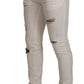 Elegant White Skinny Denim Jeans