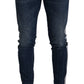 Slim Fit Blue Washed Denim Jeans