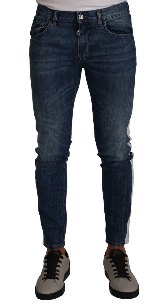 Slim Fit Blue Washed Denim Jeans