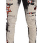 Chic Slim Fit Star Motif Denim Jeans