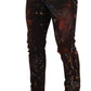 Multicolor Painted Skinny Denim Jeans