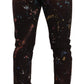 Multicolor Painted Skinny Denim Jeans