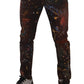 Multicolor Painted Skinny Denim Jeans