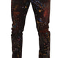 Multicolor Painted Skinny Denim Jeans