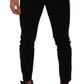 Elegant Slim-Fit Cotton Black Jeans