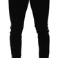 Elegant Slim-Fit Cotton Black Jeans