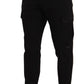 Sleek Skinny Cargo Pants in Timeless Black